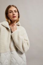 Kurtka damska, beżowa, Moodo