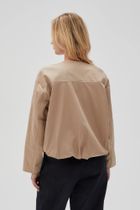 Kurtka damska, beżowa, Moodo