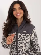 Kurtka damska, polarowa, szara, Sublevel