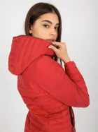 Kurtka damska z kapturem, czerwona, Factory Price