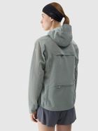 Kurtka damska z kapturem, do biegania, szara, 4F