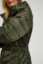 Kurtka damska z kapturem, khaki, Moodo