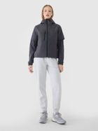 Kurtka damska z kapturem, oversize, szara, 4F