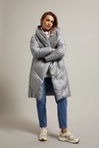 Kurtka damska z kapturem, szara, Moodo