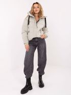 Kurtka damska z kapturem, szara, Sublevel