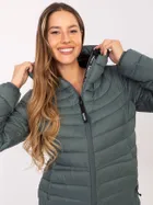 Kurtka damska z kapturem, zielona, Sublevel
