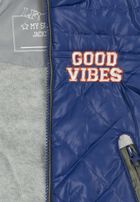 Kurtka jesienna chłopięca z kapturem, niebieska, Lief