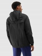 Kurtka męska z kapturem, czarna, 4F