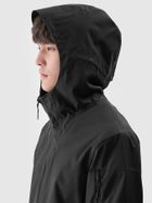 Kurtka męska z kapturem, czarna, 4F