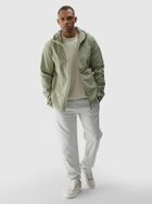 Kurtka męska z kapturem, zielona, 4F