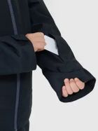 Kurtka narciarska chłopięca z kapturem, granatowa, 4F