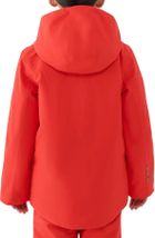 Kurtka narciarska chłopięca z kapturem, ocieplana, czerwona, 4F