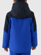 Kurtka narciarska chłopięca z kapturem, ocieplana, niebieska, 4F