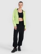 Kurtka softshell damska z kapturem, żółta, 4F