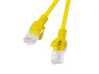 Lanberg, patchcord, kat. 5e, 0.25m, żółty, 10 szt.