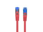Lanberg, patchcord, S/FTP KAT.6A, 0.5m, czerwony, LSZH CCA (FLUKE PASSED) PCF6A-10CC-0050-R