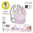 Lassig, Happy Rascals, zestaw śliniaków wodoodpornych, Heart Lavender, 6m+