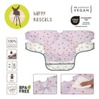 Lassig, Happy Rascals, zestaw śliniaków z długim rękawem, Heart Lavender, 6m+, 2 szt.