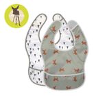 Lassig, Little Forest, zestaw śliniaków wodoodpornych, Lisek, 6m+, 2 szt.