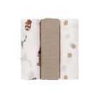 Lassig, Little Mateys, pieluszka muślinowa, otulacz z biobawełny, royal blue, 85-85 cm, 3 szt.