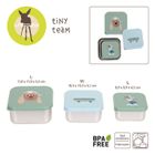 Lassig, Tiny Team, Piesek, snackbox ze stali nierdzewnej, pojemnik na przekąski, 3 szt.