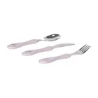 Lassig, Tiny Team, zestaw sztućców ze stali nierdzewnej, kotek, 3 szt.