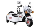 Lean Cars, motor, pojazd na akumulator z wózkiem bocznym, biały