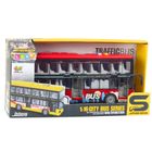 Lean Toys, autobus miejski piętrowy, pojazd interaktywny, 1:16