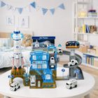 Lean Toys, baza kosmiczna z rakietą, pojazd interaktywny