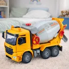 Lean Toys, betoniarka, pojazd budowlany, obrotowy bęben, żółta