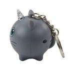 Lean Toys, brelok do kluczy, jednorożec LED, szary