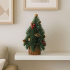 Lean Toys, choinka ozdobna, na pniu, z jarzębiną, 38-15 cm