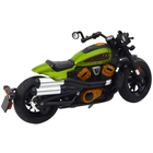 Lean Toys, Chopper, motocykl, pojazd interaktywny, czarno-zielony, 1:12