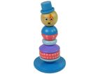 Lean Toys, drewniana edukacyjna piramidka pies z kapeluszem balansująca wieża