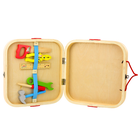 Lean Toys, drewniany zestaw majsterkowicza zwierzęta do skręcania w walizce, 59el