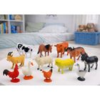 Lean Toys, Farma, zwierzęta gospodarskie, zestaw figurek, 12 szt.