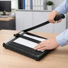 Lean Toys, gilotyna do papieru A4, metalowa, czarna