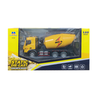 Lean Toys, Huina, betoniarka, pojazd metalowy, żółta, 1:50