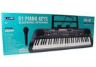 Lean Toys, keyboard z mikrofonem, różowy