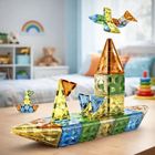Lean Toys, klocki magnetyczne 3D, 78 elementów