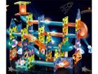 Lean Toys, klocki magnetyczne, tor kulkowy, świecący, 110 elementów
