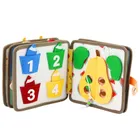 Lean Toys, książeczka sensoryczna 3D, filcowa, zwierzęta