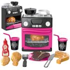 Lean Toys, kuchenka z piekarnikiem i akcesoriami, interaktywna, różowa
