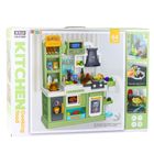 Lean Toys, kuchnia z akcesoriami, interaktywna, zielona, 64 elementy