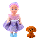 Lean Toys, laleczka mini w sukience + akcesoria