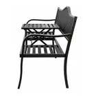 Lean Toys, ławka ogrodowa, metalowa, czarna, 150 cm