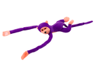 Lean Toys, małpka, maskotka interaktywna, fioletowa, 80 cm