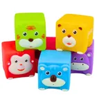 Lean Toys, miękkie klocki edukacyjne, zwierzątka, 6 szt.