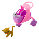 Lean Toys, mini lalka z akcesoriami, różowa, 14 cm