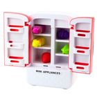 Lean Toys, mini lodówka z wyposażeniem, zestaw interaktywny, różowa